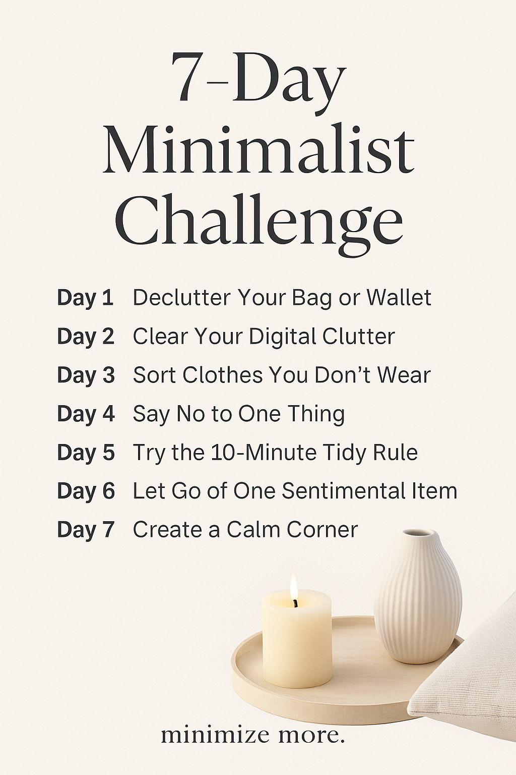 Minimalist Lifestyle Challenge